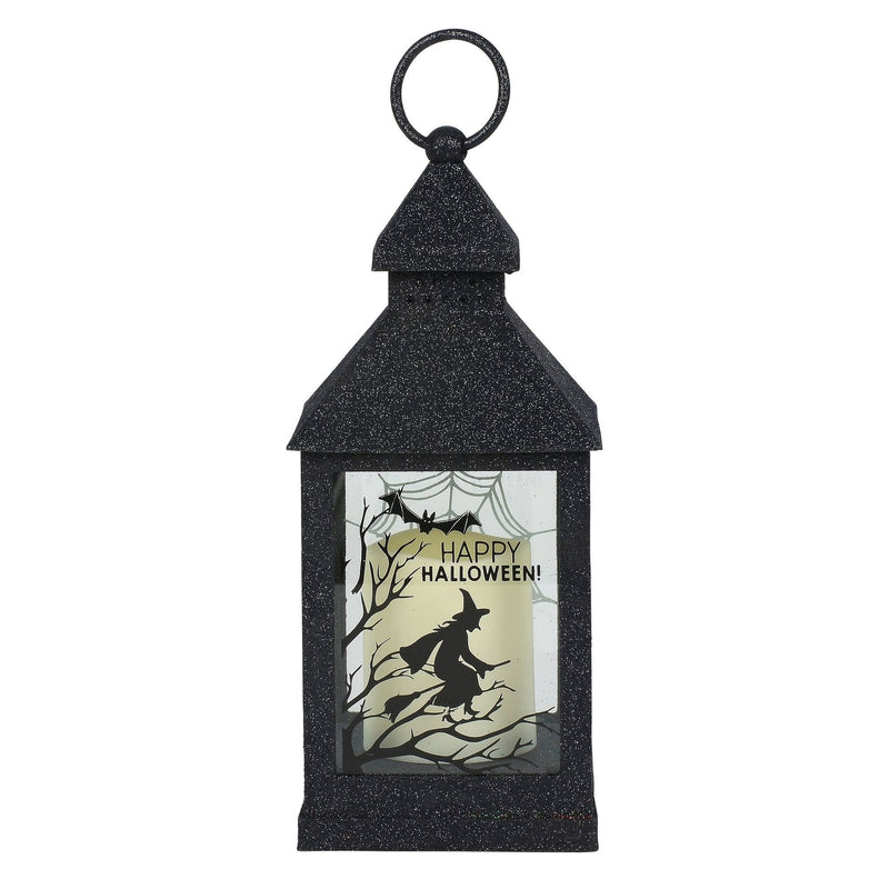 Lighted Glittered Witch Lantern - Shelburne Country Store