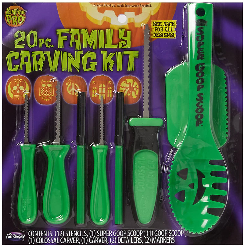 20 Piece Family Pumpkin Carving Kit - Shelburne Country Store