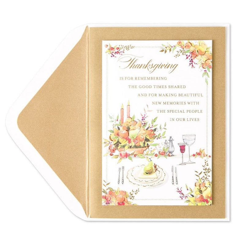 Table Setting with Text Thanksgiving Card - Shelburne Country Store