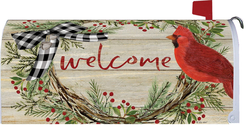Mailbox Makeover- Cardinal Wreath - Shelburne Country Store