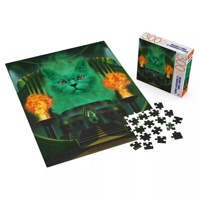 Pop Culture Cat 300-Piece Jigsaw Puzzle - Wizard of Paws - Shelburne Country Store