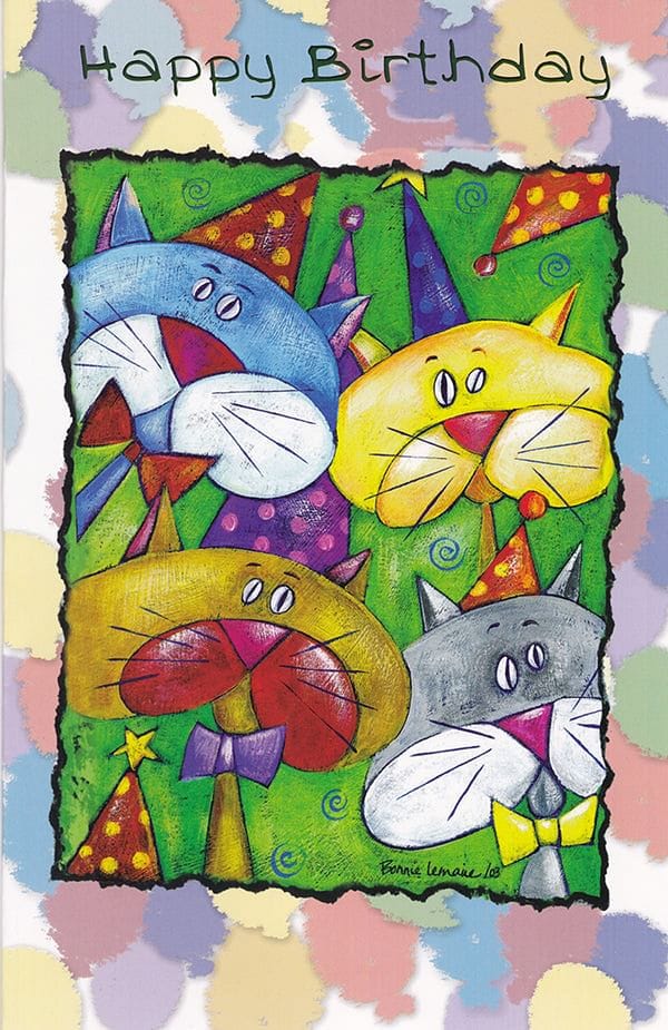 Happy Birthday Cats Card - Shelburne Country Store
