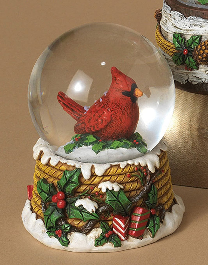 3.75 Inch Resin Cardinal Water Globe - - Shelburne Country Store