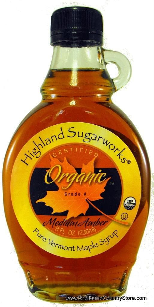 Organic 8oz Glass Vermont Maple Syrup - Shelburne Country Store