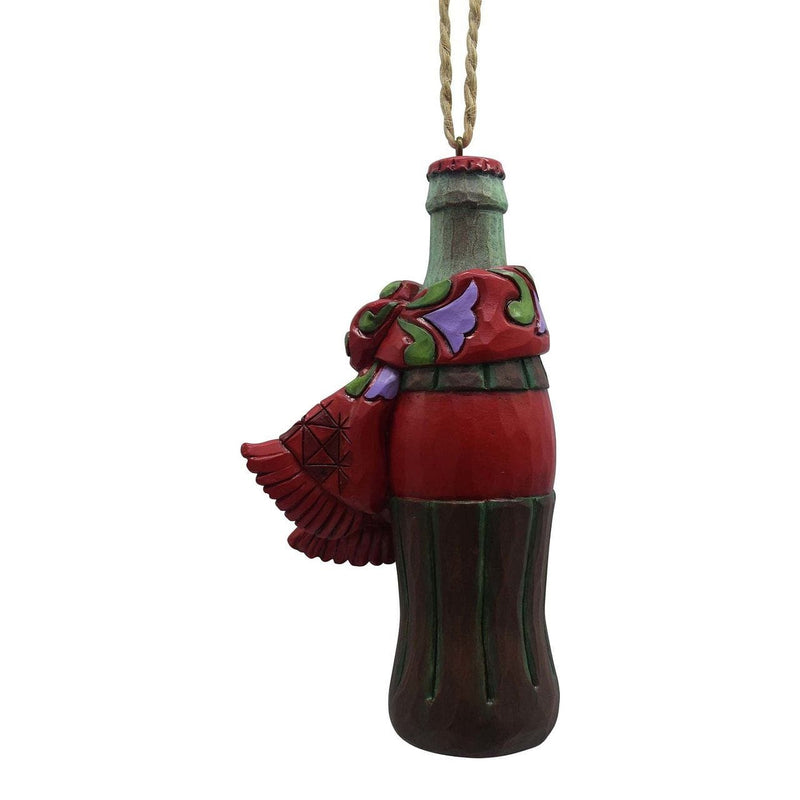 Jim Shore Coca-Cola Coke Bottle With Scarf Hanging Ornament - Shelburne Country Store