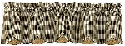 Allspice Lined Scallop Valance - 60x15 - Shelburne Country Store