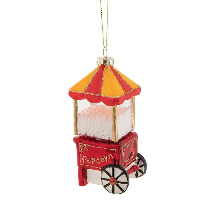 Popcorn Cart Glass Ornament - Shelburne Country Store