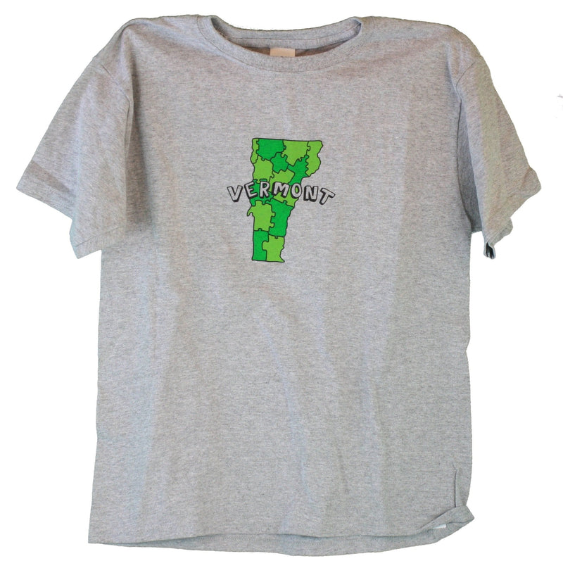 Vermont Puzzle Youth Sports Grey T-Shirt - - Shelburne Country Store