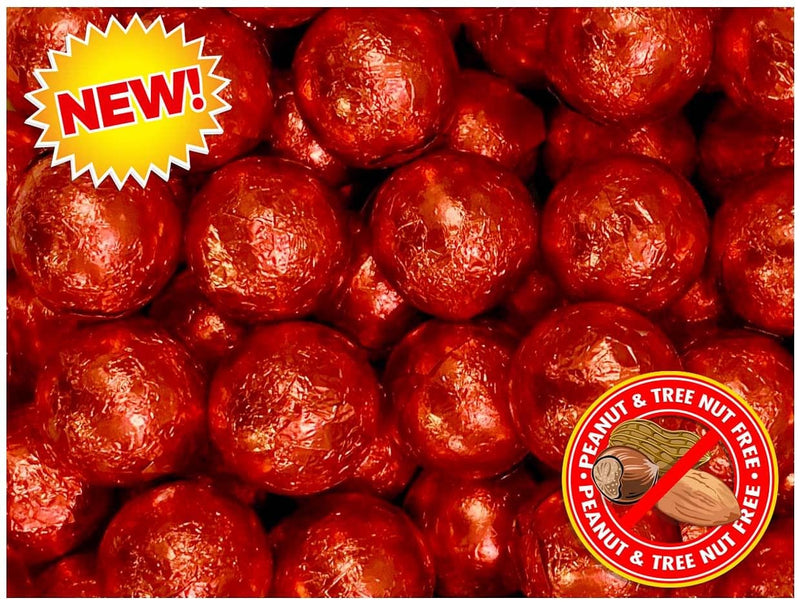 Foil Wrapped Milk Chocolate Balls - Red - - Shelburne Country Store