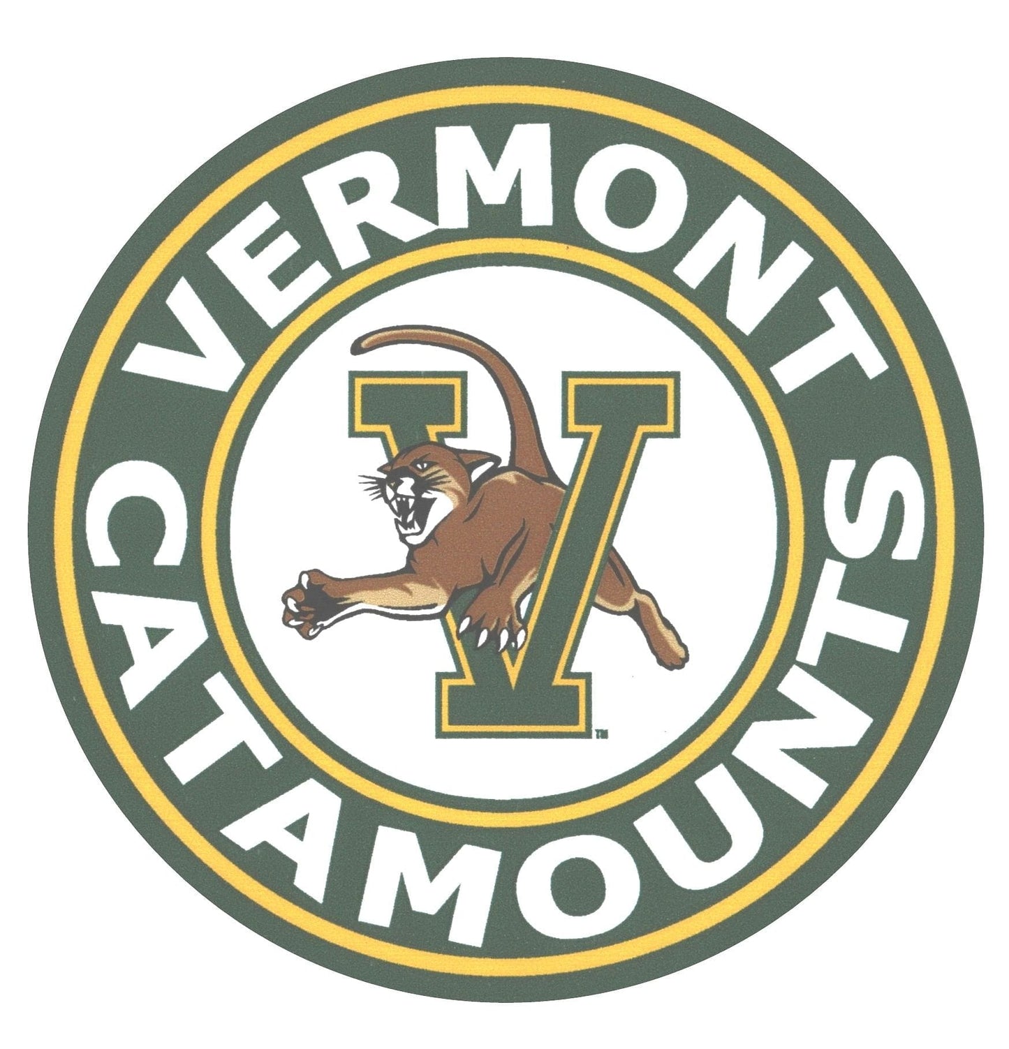 UVM Catamounts 4 Inch Round Decal - Shelburne Country Store