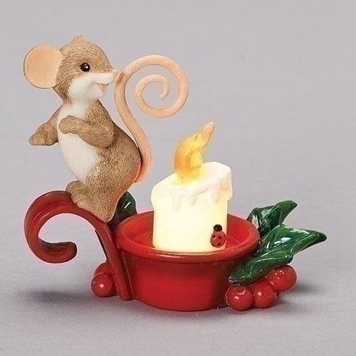 Mouse Figurine - Nothing like a warm Christmas Tail - Shelburne Country Store