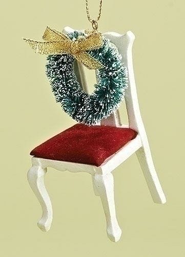 Chair With Wreath Memorial Ornament - Shelburne Country Store