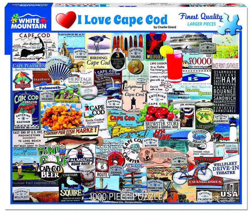 I Love Cape Cod - 1000 Piece Jigsaw Puzzle - The Country Christmas Loft