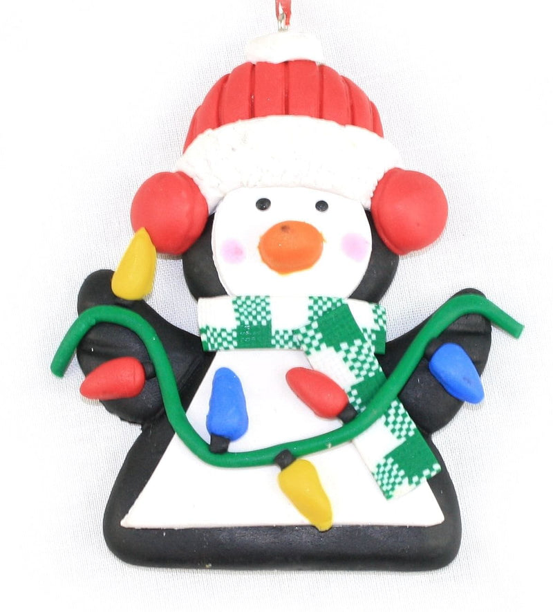 Colorful Christmas Claydough Ornament -  Penguin - Shelburne Country Store