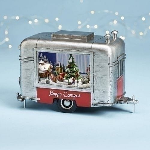 Musical Led Trailer With Santa - 9" - Shelburne Country Store