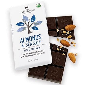 Lake Champlain Organic Bar - Dark Chocolate Almond Sea - 3.0 oz - Shelburne Country Store