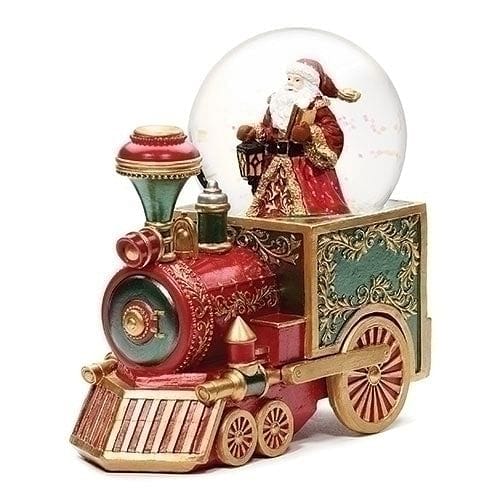 Red Santa Train Musical Glitterdome - Shelburne Country Store