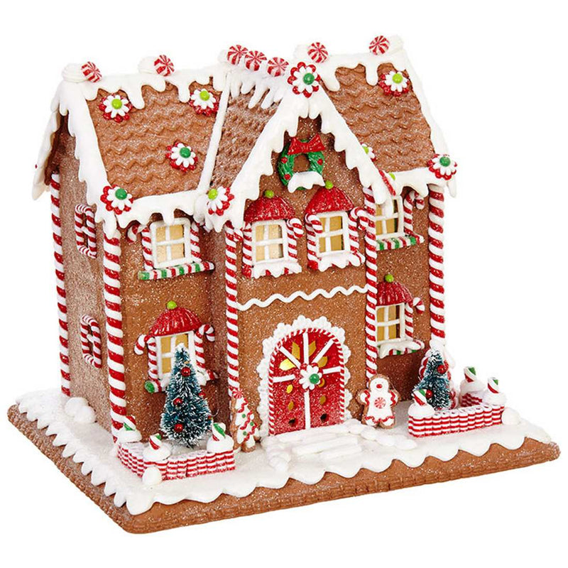 9.75 Inch Lighted LED Gingerbread House - Shelburne Country Store