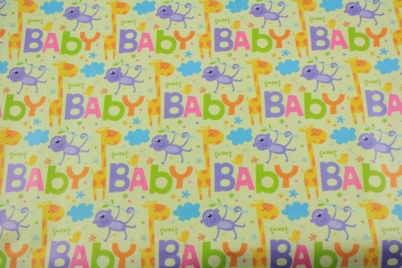 17.5 square Feet Everyday Roll Wrap - Sweet Baby - Monkey - Shelburne Country Store