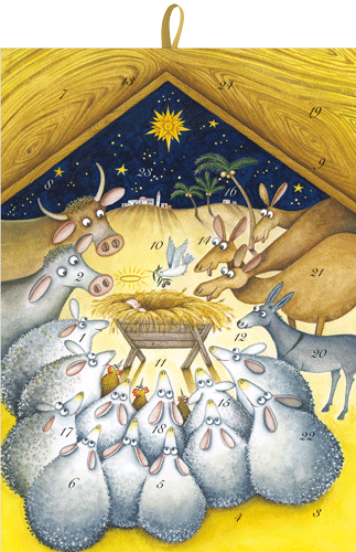Nativity with Animals Advent Calendar - Shelburne Country Store