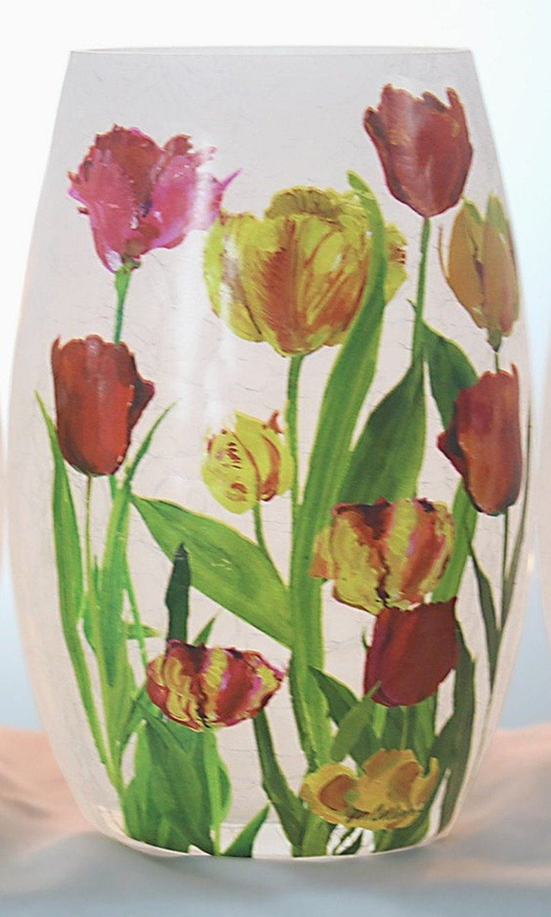 Lighted Glass Vase - Floral - - Shelburne Country Store