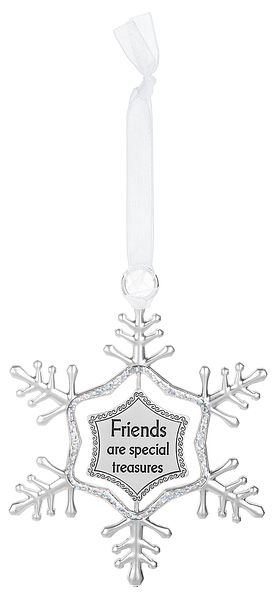 Swirling Snowflake Ornament - Friends are Special Treasures - Shelburne Country Store