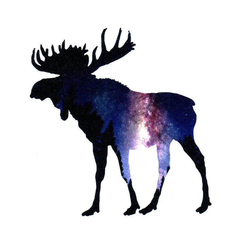 Night Sky Moose Sticker - Shelburne Country Store