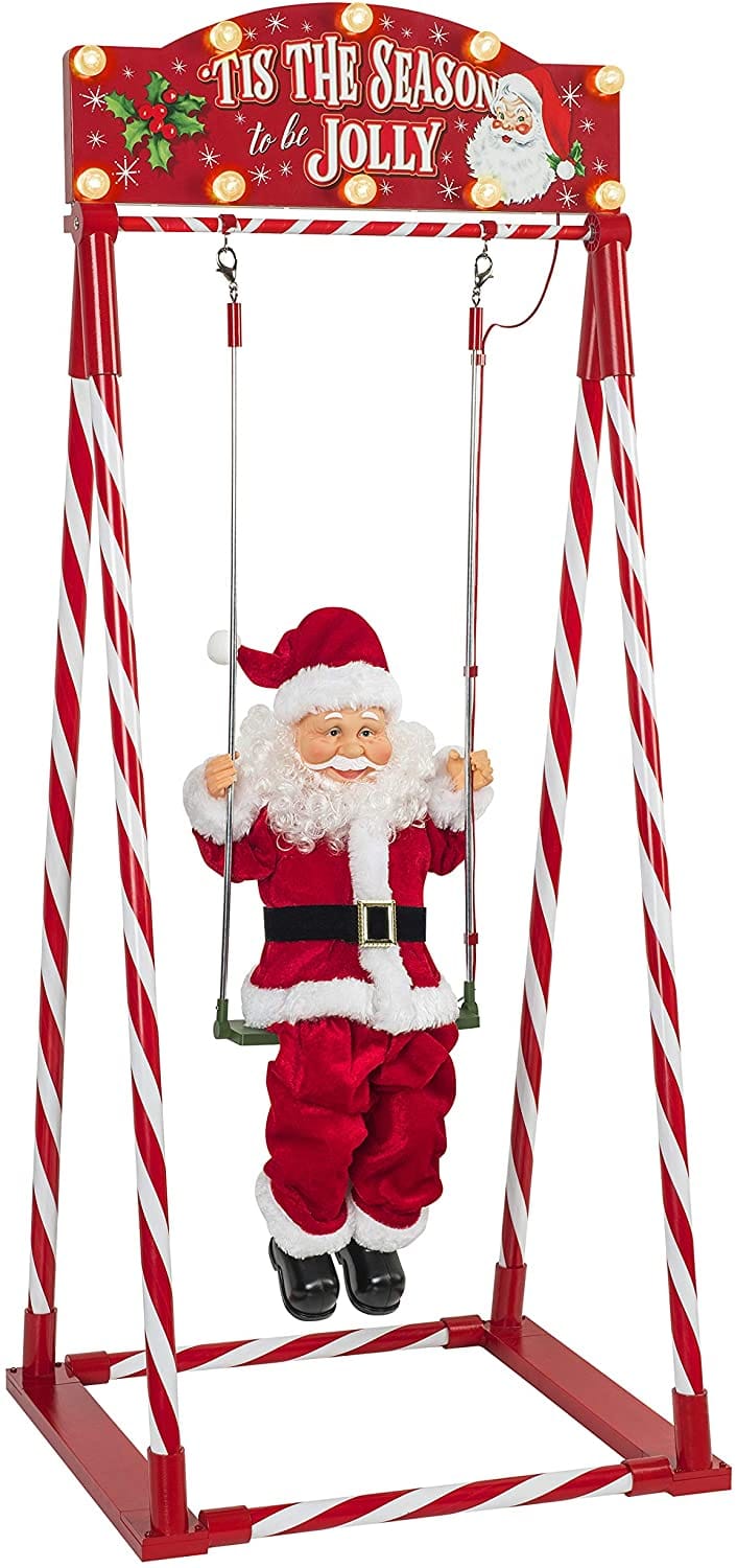 Indoor Swinging Santa - The Country Christmas Loft