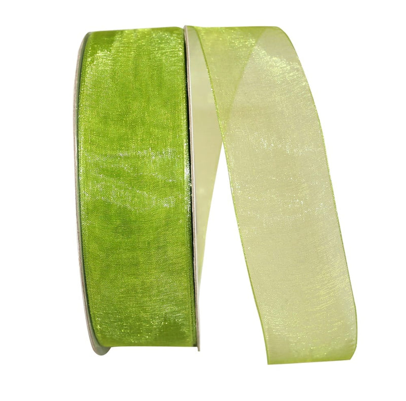 Green Grass Chiffon Mono Sheer Ribbon -  Per Yard - Shelburne Country Store