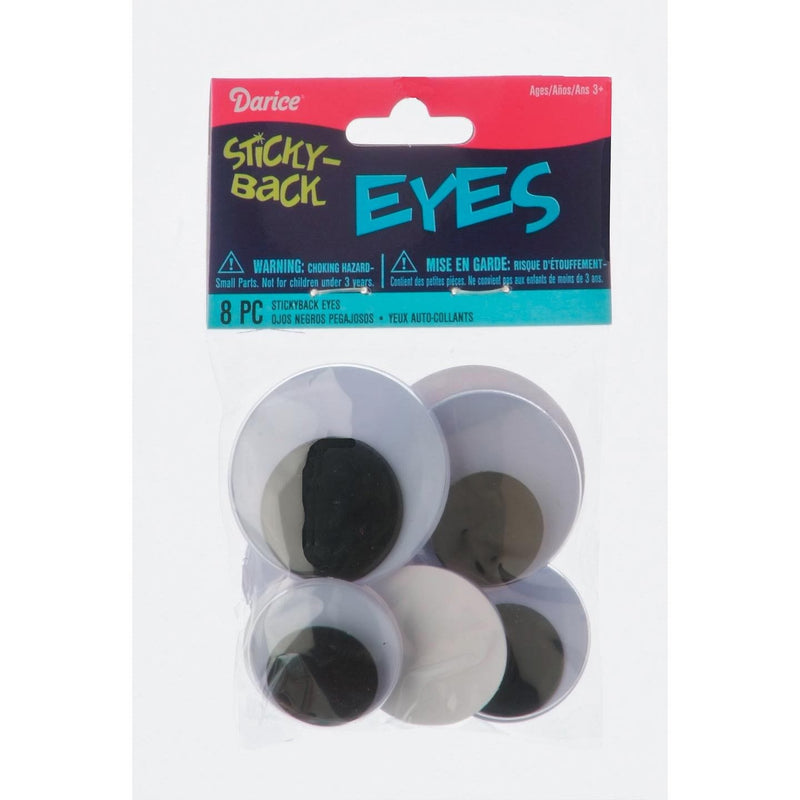 Wiggle Eyes - Assorted - 8 pieces - Shelburne Country Store