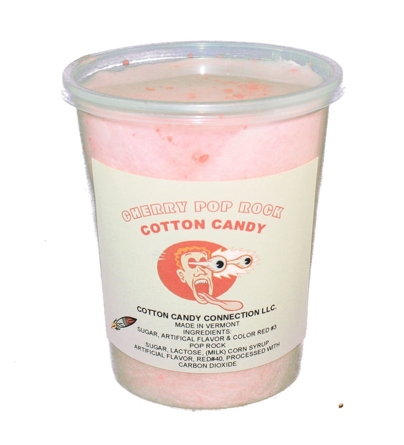 Cherry Pop Rocks Cotton Candy - 1 Ounce Tub - Shelburne Country Store
