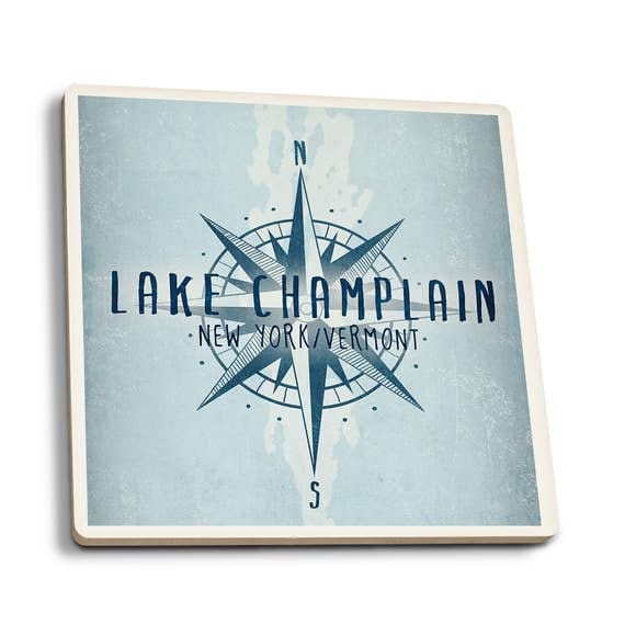 Lake Champlain Essentials and Compass Coaster - Shelburne Country Store