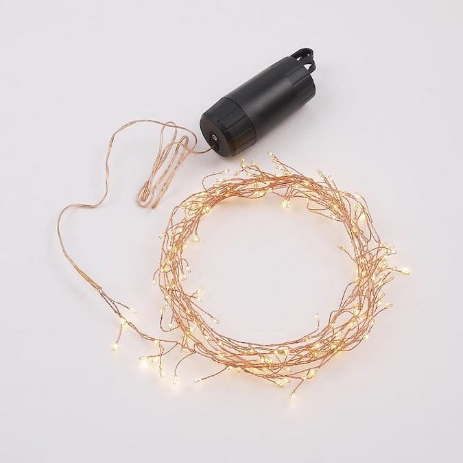 200-Count 9.75-ft White LED Battery-operated Indoor Christmas String Lights - Shelburne Country Store