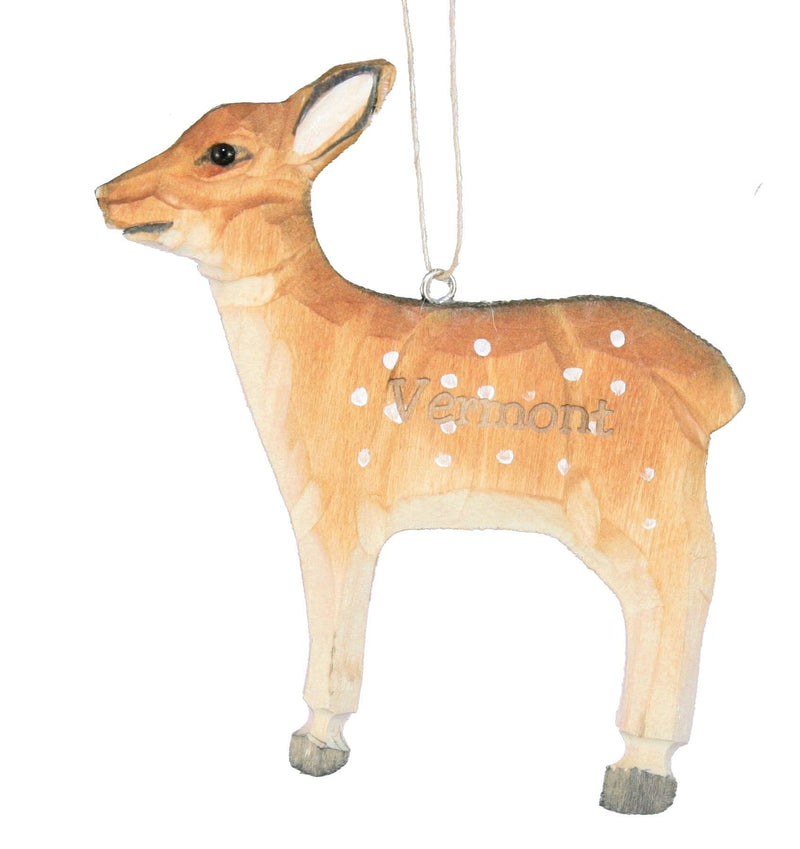 Vermont Fawn Wooden Ornament - Shelburne Country Store