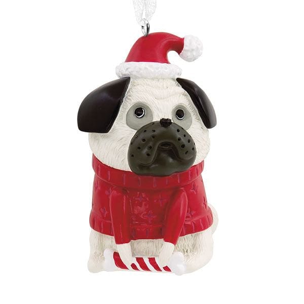 Pug Christmas Sweater Ornament - Shelburne Country Store