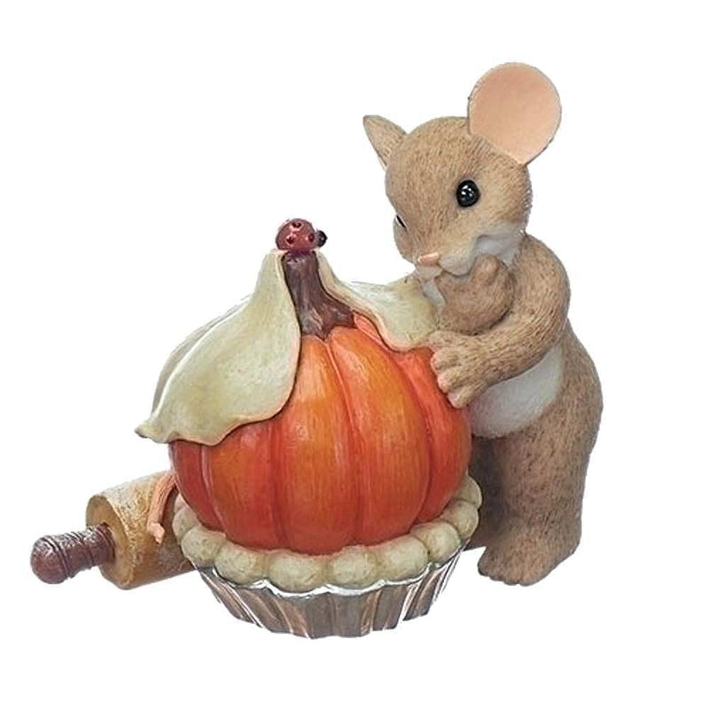 3.25 inch Pumpkin Pie With Mouse Charming Tails - Shelburne Country Store