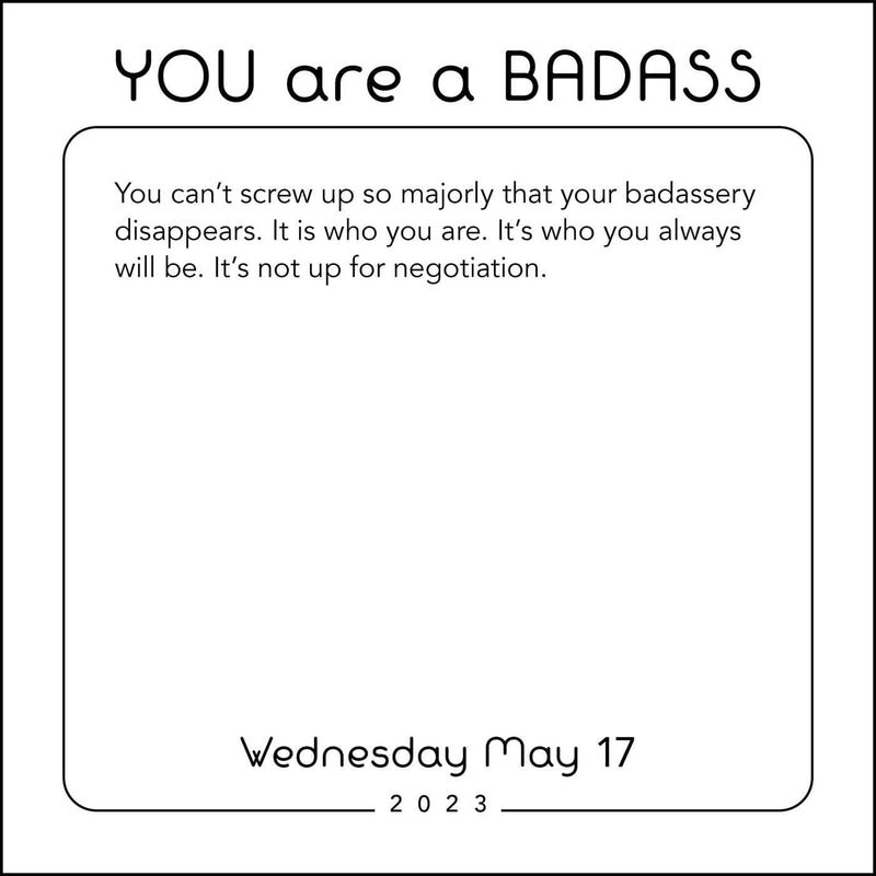 You Are a Badass 2023 Day-to-Day Calendar - Shelburne Country Store