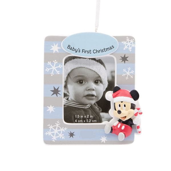 Resin Photo Holder Mickey Baby's First Christmas - Shelburne Country Store