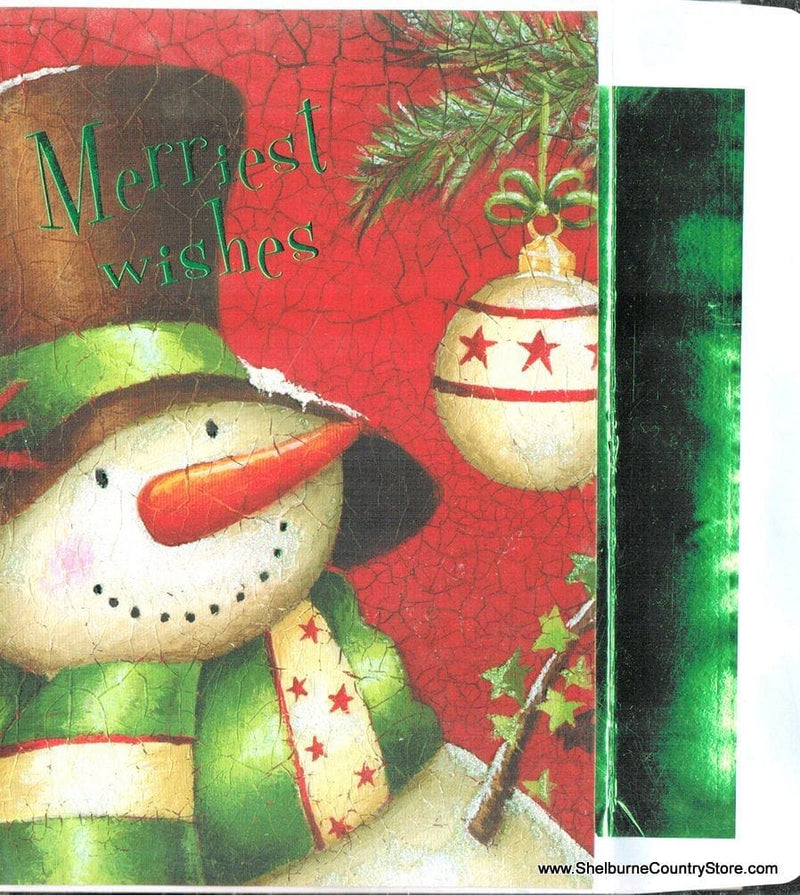 Luxury Greetings 18 Count - Merry Snowman - Shelburne Country Store