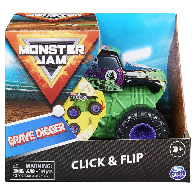 Monster Jam - Click N Flip Monster Truck - Grave Digger - Shelburne Country Store