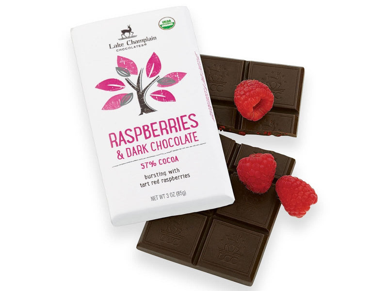 Lake Champlain Organic Raspberry - Dark Chocolate - 3 oz - Shelburne Country Store