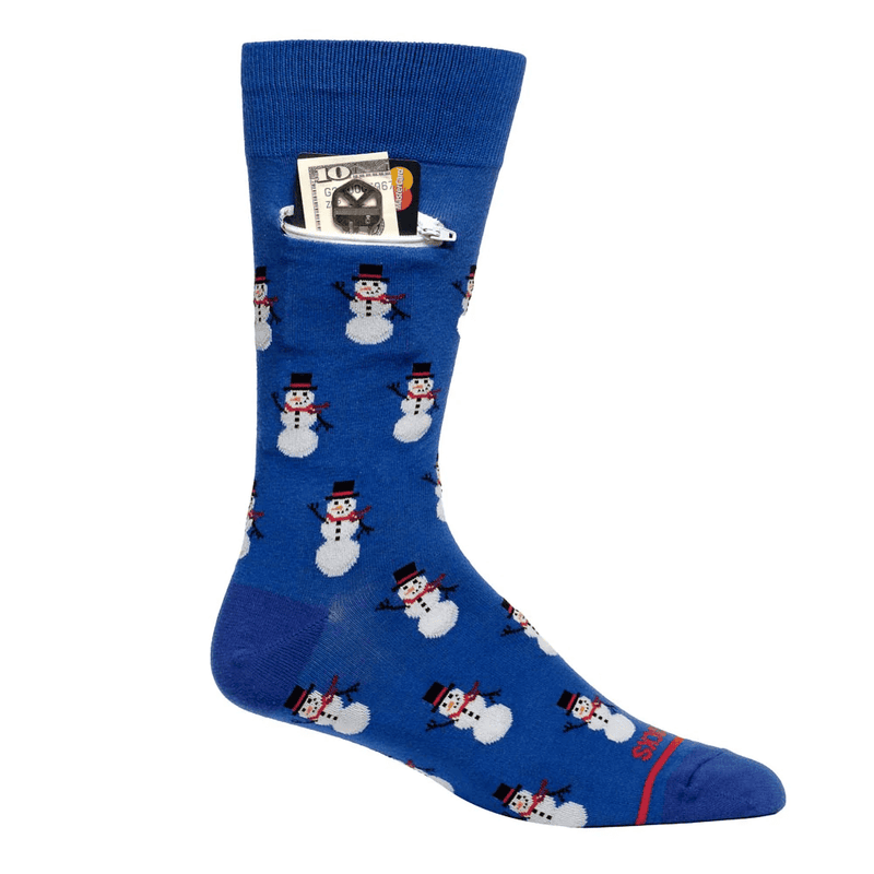 Pocket Socks - Snowmen - Mens - Shelburne Country Store