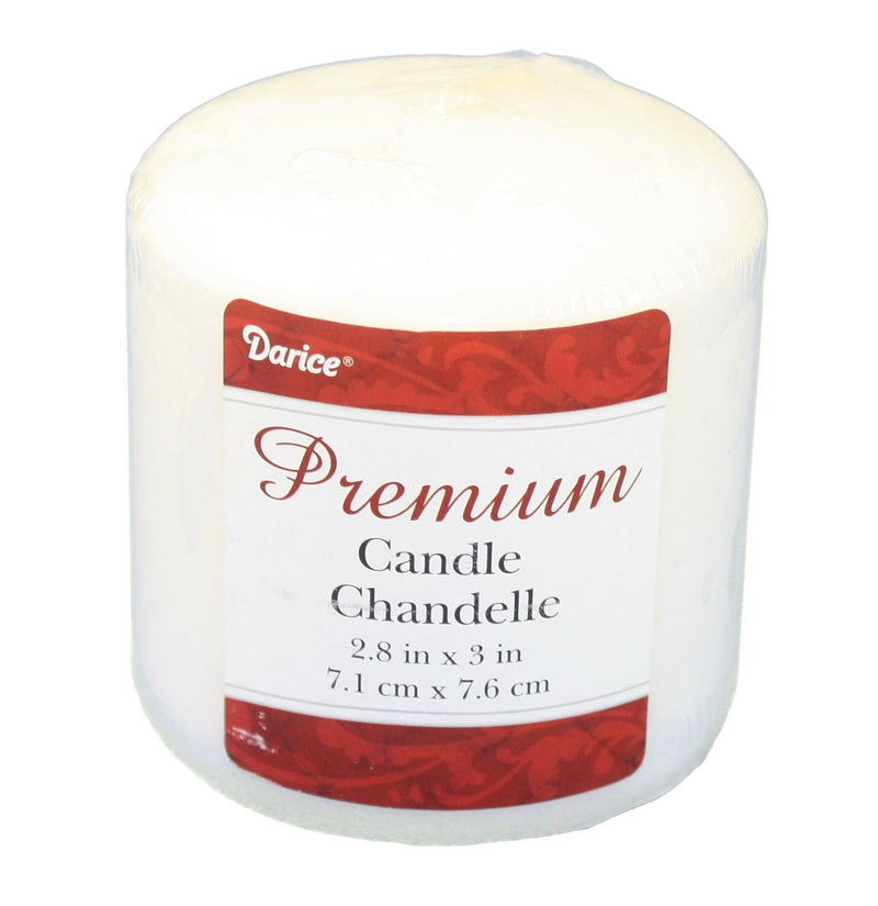 Pillar Candle - White - Linen Scented - 2.8 x 2.8 inches - Shelburne Country Store