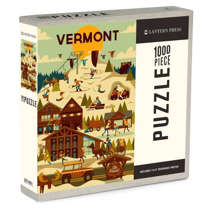 1000 Piece Puzzle Vermont Ski Resort - Shelburne Country Store