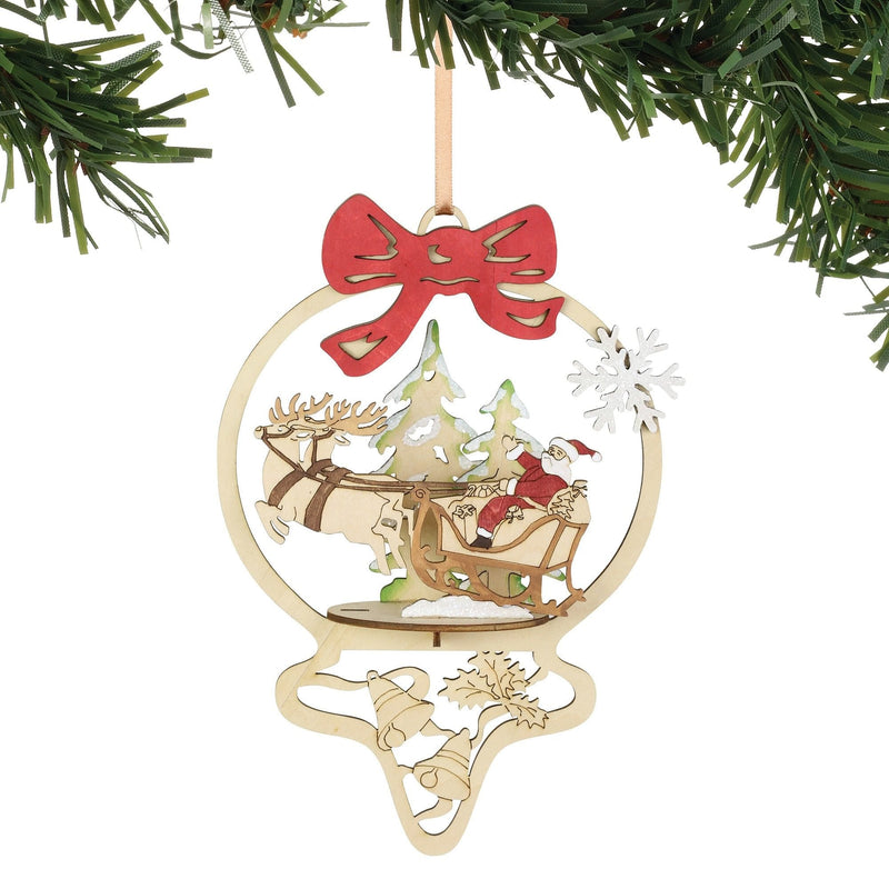Santa Sleigh Ornament - Flourish - Shelburne Country Store