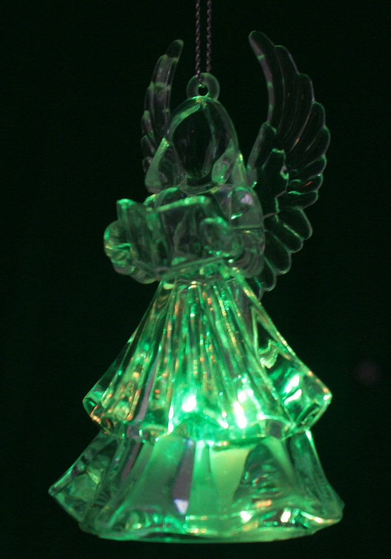 Battery-Operated LED Angel Ornament -  Reading - Shelburne Country Store