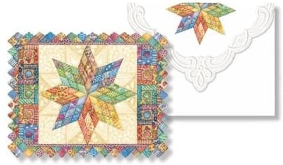 Carol Wilson - Embossed Boxed Note Cards - Star Quilt - Shelburne Country Store