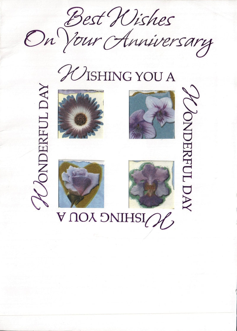 Anniversary Card - Purple Flowers - Shelburne Country Store