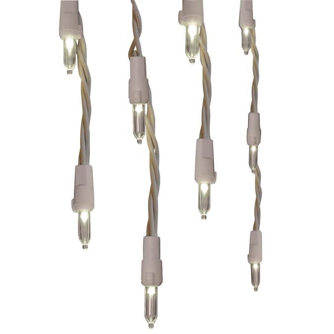 StayBright 100-Count Constant White Mini LED Plug-In Christmas Icicle Lights - Shelburne Country Store