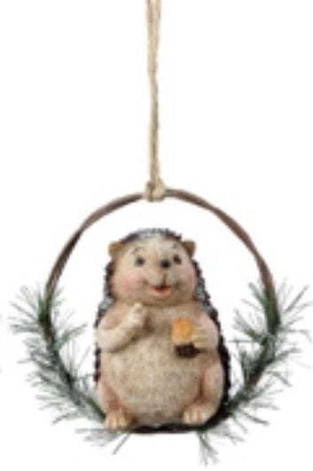 Perched Animal Ornament -  Hedgehog - Shelburne Country Store